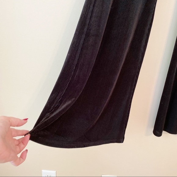 Band of Gypsies Ribbed Flare Black Pants - M - Picture 3 of 13